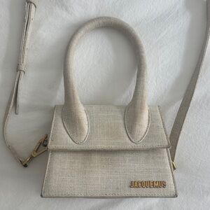 Jacquemus Beige Mini Bag with Gold Accent